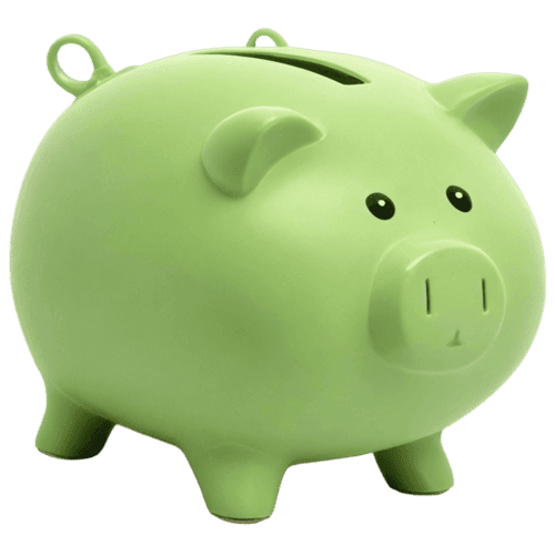 Imagem do um cofre de porquinho verde, simbolizando a descrição - Inspire-se e aprenda sobre o mundo financeiro!